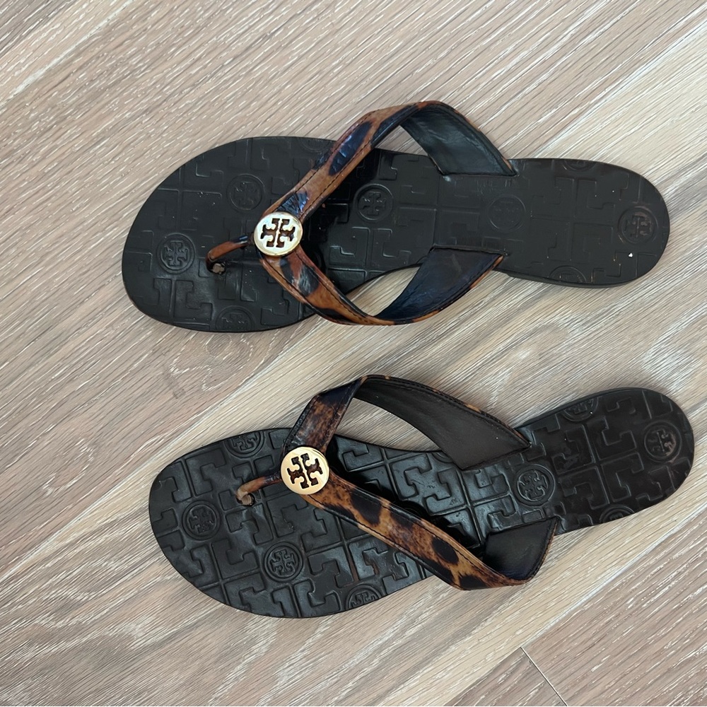 Tory Burch leopard sandals